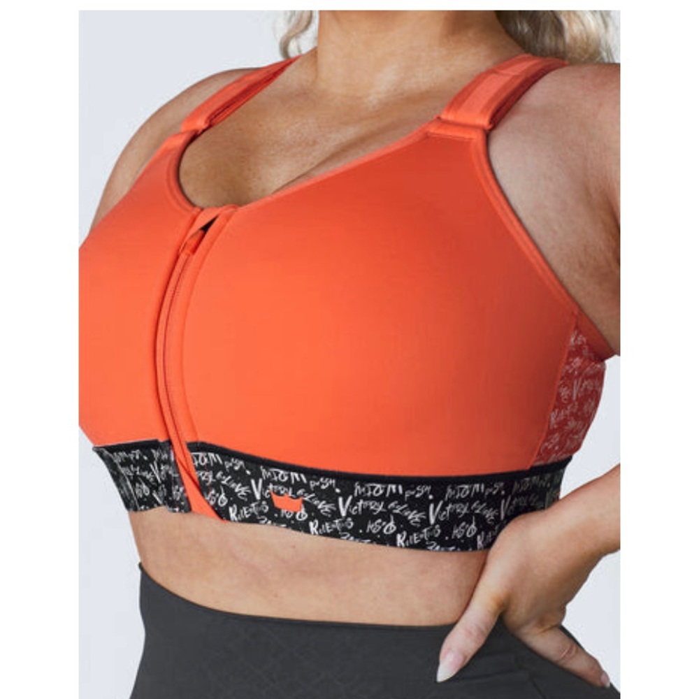shefit sports bra, orange new, never worn